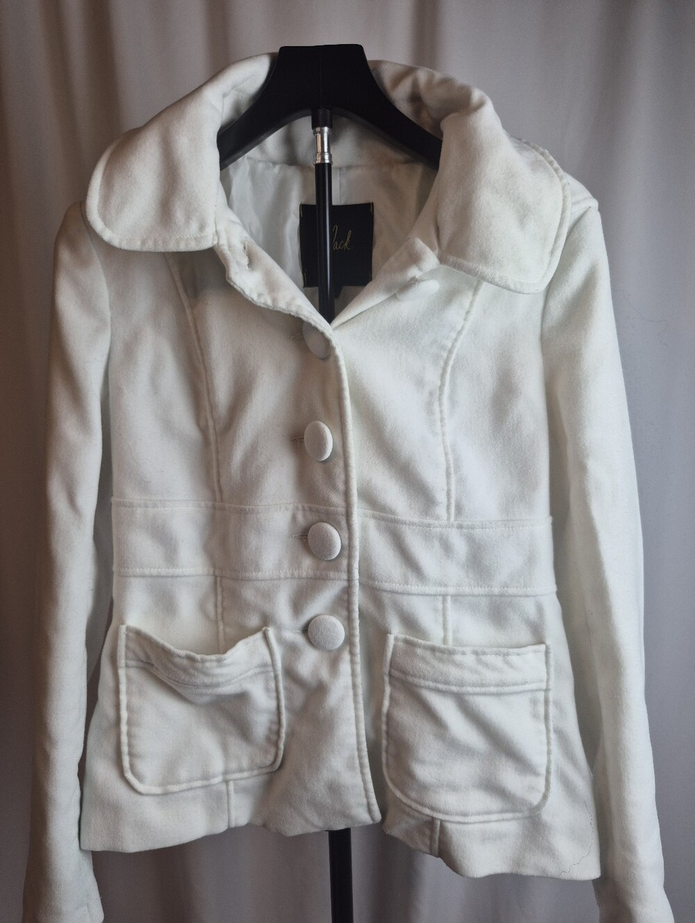 Jack by BB Dakota Cream Button-Front Blazer Jacket